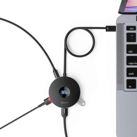 Baseus Airjoy Round Box Type-C to 4-Port USB 3.0 HUB Adapter